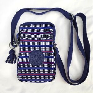Kipling Live Light Crossbody Bag Small Multi-Colored Blue Charm Adjustable Strap